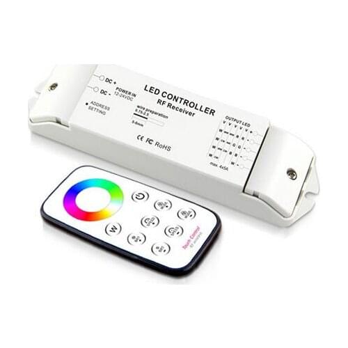T4+R4 touch series led rgbw controller with rf touch remote control 12v-24v,Switch Control 5050 3528 RGB Strip Lighting