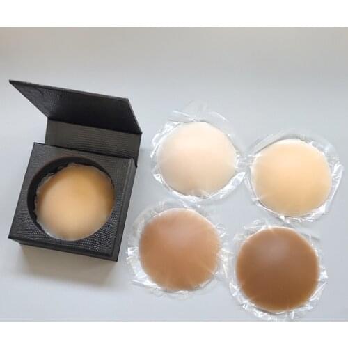 Reusable Solid Silicone Invisible Nipple Patch, Self-adhesive Nipple Protector, Ultra-thin Breathable Anti-bump Chest Patch