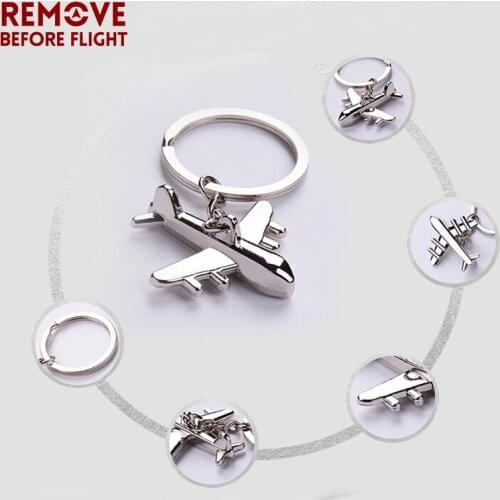 Wholesale Metal Key Chains Mens Key Ring Chain for Aviation Gifts Airworthy Creative Plane Keychain Fashion Jewelry 10 Pcs/lot