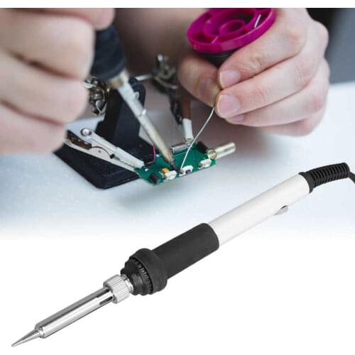 15Pcs 110-220V 60W Electric Soldering Iron Set 200-450 Celsius Adjustable Temperature White Welding Tools