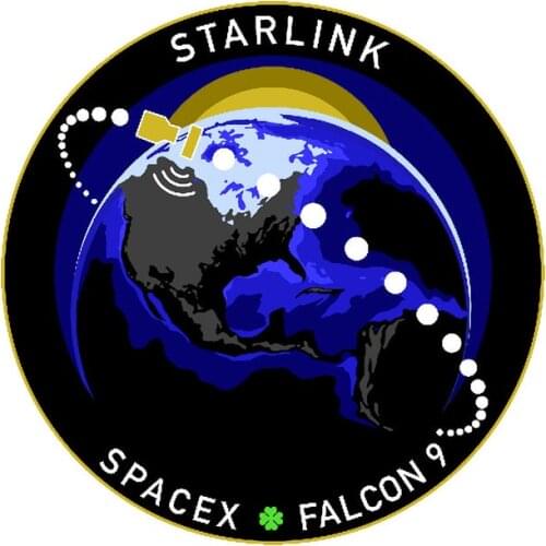 SpaceX Starlink Sticker - Round 3x3 inch