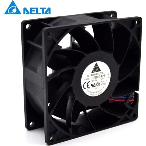 New 9038 pairs ball 9CM 90mm cooling fan violence 12V 1.5A FFB0912EHE support gun 90*90*38mm