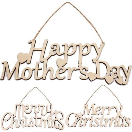 New Style Pendant Letter Pattern Tree Ornaments Hanging Glass Door Window Ornament for Mothers Day Festive Accessories Decor