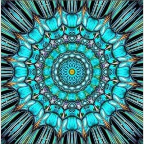 Region Mandala Printed Canvas 11CT Cross Stitch Embroidery Complete Kit DMC Threads Sewing Craft Needlework Painting Decor