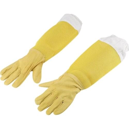Beekeeping Gloves Goatskin Bee Keeping With Vented Beekeeper Long Sleeves