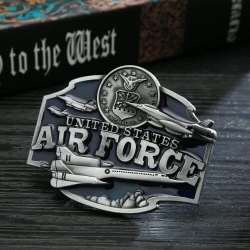 Western Denim belt Buckles Air Force fashion belt link buckles Mens punk non-mainstream smooth buckles