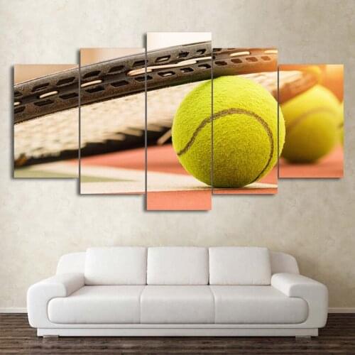 Frame HD Living Room Modern Pictures 5 Panel Sports Tennis Painting Wall Art Modular Poster Home Decoration Printed Canvas