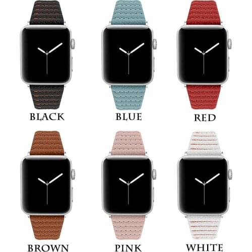 New Wavy Line Leather Strap for Apple Watch Band Series SE/6/5/4/3/2 Boys/Girls Fashion Bracelet Belt for iWatch 44/40MM 42/38MM