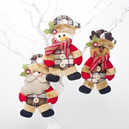 Christmas Tree Decorations Santa Claus Creative Cloth Doll Hanging Garland Pendants Christmas Decorations for Home Ornaments