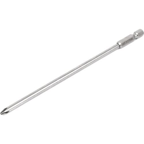 UXCELL 1pcs Silver Gray PH1 1/4" Hex Shank 4.5mm Tip Width Magnetic Phillips Screwdriver Bit 150mm/6" Length