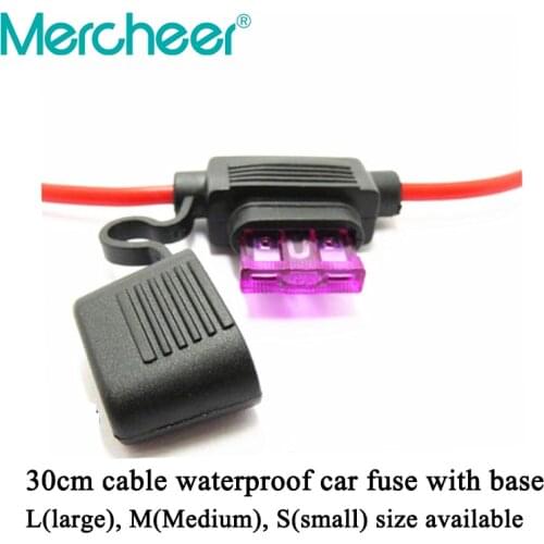 Waterproof car fuse holder universal insert car fuse with cable box 30CM motorcycle socket large, medium and small
