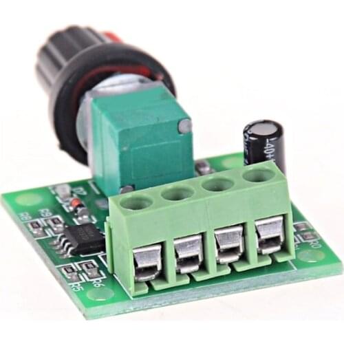 High Quality DC Motor Speed Controller 12v, Low Voltage PWM 1803BK Adjustable Driver Switch, With Control Knob 1.8V-12V 2A