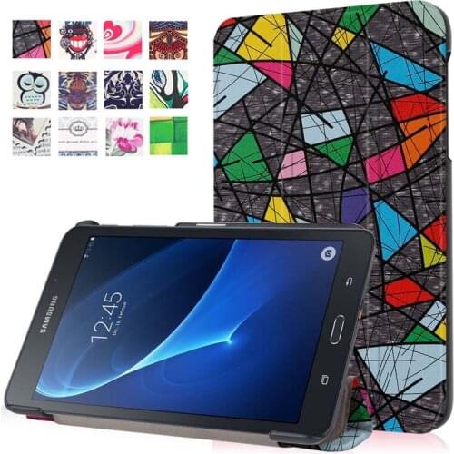 High Qualtiy Ultra Thin Magnetic Cover Print Folio Stand PU Leather Case For Samsung Galaxy Tab A 7.0 SM-T280 T280N T285 Tablet