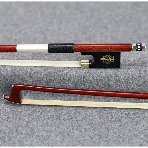 125V 4/4 Size VIOLIN BOW Hybrid Carbon Fiber Core Pernambuco Skin Stick Violin Parts Accessories