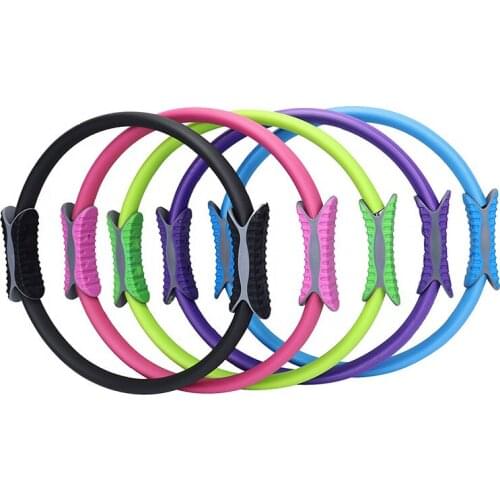 2020 TPR Handle Yoga Pilates Circle Body Lose Weight Fitness Magic Yoga Ring Gym Home Exercise Equipment