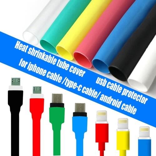 5PCS Cable protector Heat Shrink Tube Sleeve usb cable winder Cover wire organizer for iPad iPhone 6 7 8 X XR for Android Cable