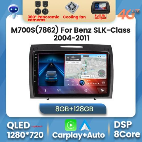 HD API29 Android 10.0 Car Stereo Multimedia Player for Mercedes Benz SLK R171 W171 2000 2001-2011 GPS Navigation Audio Carplay