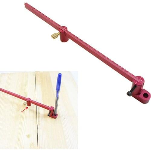 Aluminum Carpenter Straight Line Arc Curve Scriber Measuring Tool Woodworking Dual-purpose Drawing Line Marker Wood Working Tool