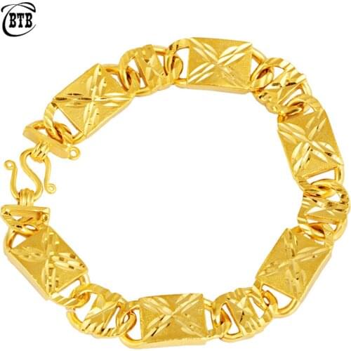 One Word Buckle Anti-fatigue Bracelet High-quality Gold-plated Hip-hop Fashion Bracelet Middle Eastern Luxury Mens Bracelet