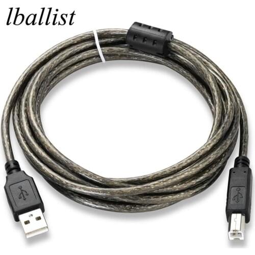 Lballist USB 2.0 Printer Cable Type A Male to Type B Male Foil+Braided Shielded 1.5m 3m 5m 10m