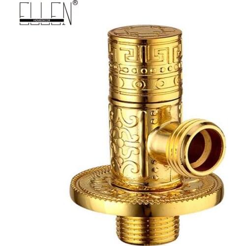 Vidric Gold Angle Valves 1/2"malex 1/2" male Brass Bathroom Angle Stop Valve Bathroom Filling Valves ELFV02
