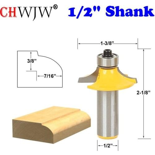 1pc Drawer & Cabinet Door Front Edging Thumbnail Router Bit-1/2" Shank- Chwjw 12161 woodworking cutter woodworking bits