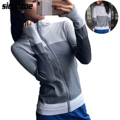 Hooded Running Jacket For Women,Zip Fitness Yoga Sports Jacket,Long Sleeve Gym Top Athletic Clothing Workout Sweatshirts