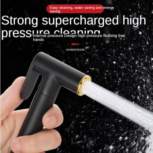 Copper Black Toilet Flusher Mop Pool Spray Gun Faucet Integrated Toilet High Pressure Water Gun