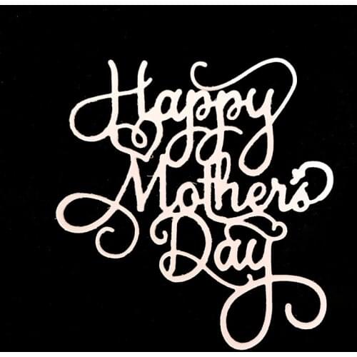 Miss Vintage Happy Mothers Day Metal Cutting Dies Word Letter Cut Die Mold Decoration Scrapbook Paper Craft Knife Stencils