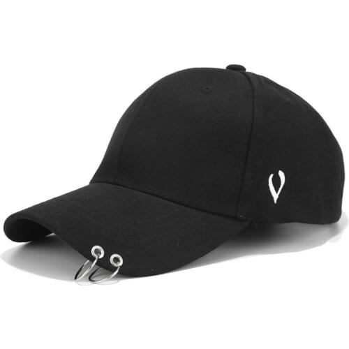 NIANKA017 New women casual cotton baseball cap with rings Men adjustable cotton hip hop snapback hats gorros