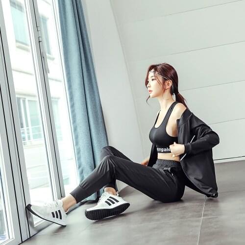 Nu-June Seamless yoga bra set ladies sports suit sportswear female fitness push high bra + gym women running exercise clothes