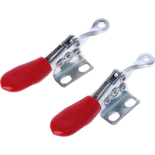 P15D 2 Pcs 27KG Toggle Clamp GH-201A 201-A Horizontal Clamp Hand Tool
