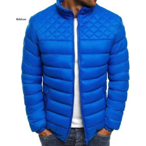 Winter Mens Parkas Light Weight Warm Coats Casual Stand Collar Outwear Male Parka Jacket Mens Solid Thick Jackets &Coat