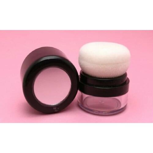 Empty Mushroom Cute Loose Powder Case with Mirror DIY Beauty Tool Plastic Lovely Cosmetic Powder Packing Box 15pcs/lot