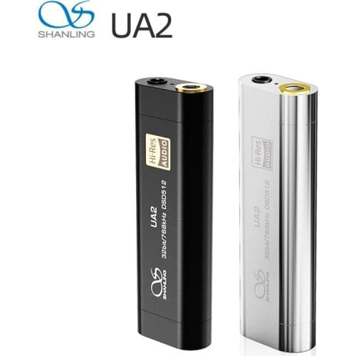 Shanling UA2 Portable USB DAC Cable Headphone Amplifier ES9038Q2M PCM768kHz DSD512 Type C to 2.5/3.5mm Compatible iOS Android