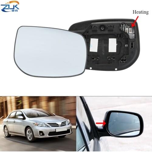 ZUK Outer Side Rearview Mirror Lens Glass For Toyota For Corolla E150 2007-2013 Wing Back Up Reserving Mirror Lens