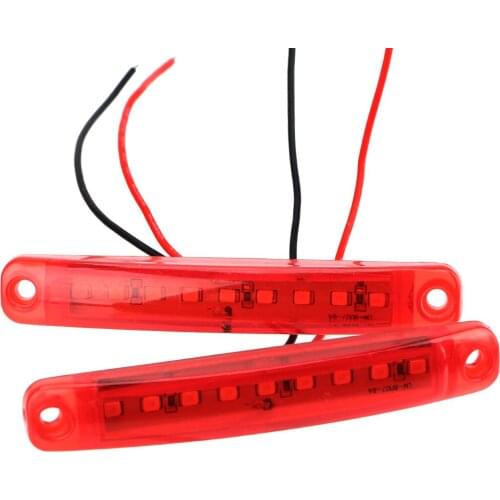 12v24v9led truck side light truck side light signal light width light trailer parking light side sign tail light red stop light