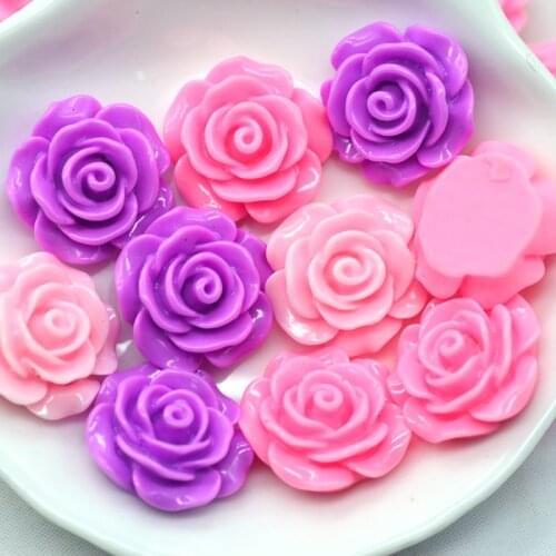 20PCS 20mm 3-color randomly Mixed resin flatback flowers|Resin Home Decoration Flowers|Scrap-booking Embellishments Flowers