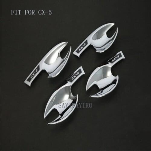 4pcs/set ABS Chrome Style Car External Door Bowl Protection Trim Sticker For MAZDA CX-5 CX5 2017 2018 2019