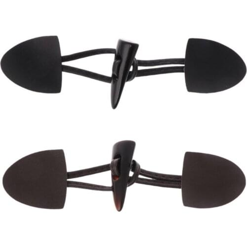 6 Pairs Leather Horn Toggle Closure Buttons Coat Jacket Duffle Shawl Clothes Sewing DIY Apparel Crafts