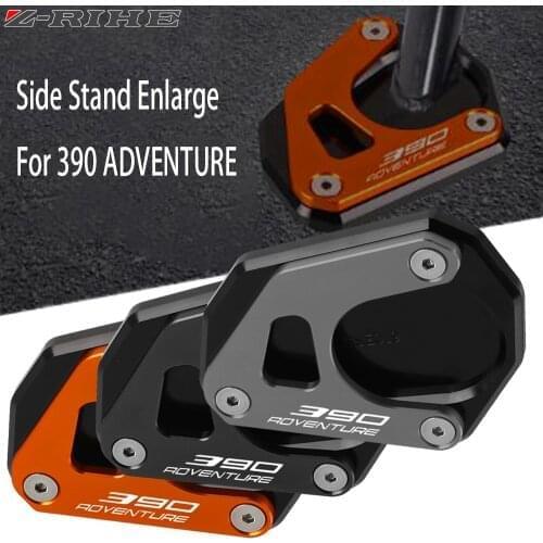 For 390 ADV Adventure 2020 2021 Motorcycle Accessories CNC Aluminium Side Stand Enlarge Extension Kickstand 390Adventure 390ADV