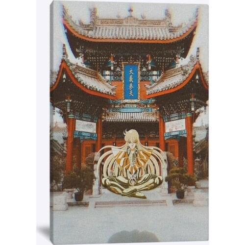 Virgo Shaka Gold Saints Saint Seiya anime Decoration Prints Home Decor Canvas Dorm Living Room Bedroom Painting Wall Art Poster