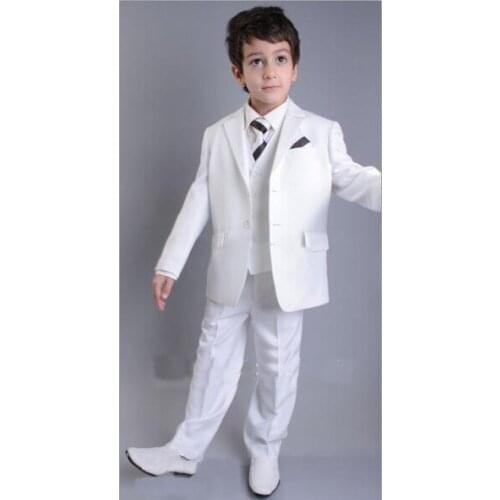 Free EMS/Custom Design Size and Color Kid Children Wedding Suit Boys Attire(Jacket+Pants+Tie+Waistcoat) G982 Boys' Attire
