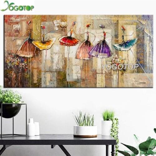 Large abstract ballet dancer 5d diy diamond painting novelty mosaic embroidery set full drill 120x60cm BALLERINA GIRL YY2565