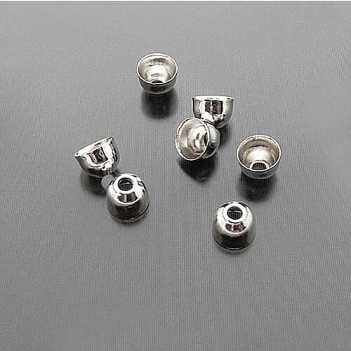 C642)100 pieces 5x6mm Imitation Rhodium Iron Wire Cover Rope Cover Diy Jewelry Findings Accessories wholesale