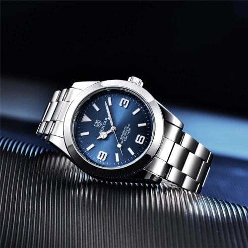 BENYAR Top Brand Luxury Mens Automatic Mechanical Watch Mens Watch Stainless Steel Business Waterproof Relogio Masculino