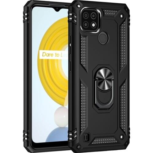 Magnetic Ring Stand Armor Shockproof Case For OPPO Realme C21 Reno 4 Lite F17 Pro A93 A74 A94 A15 A53 A52 A72 A92 4G Back Cover