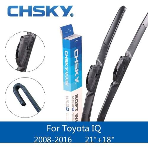 CHSKY Car Windshield Wiper Blade for For Toyota IQ 2008 2009 2010 2011 2012 2013 2014 2015 2016 Fit Hook Arms 21"&18"Auto Wipers