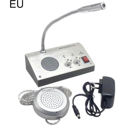 Dual Way Window-Glass Intercom Interphone Bank Counter Interphone Zero-touch