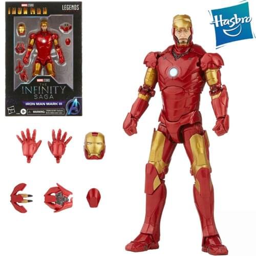6 Inch Hasbro Marvel Legends Avengers Iron Man Mark MK3 The Infinity Saga Pvc Anime Action Figures Collection Model Toys Gifts